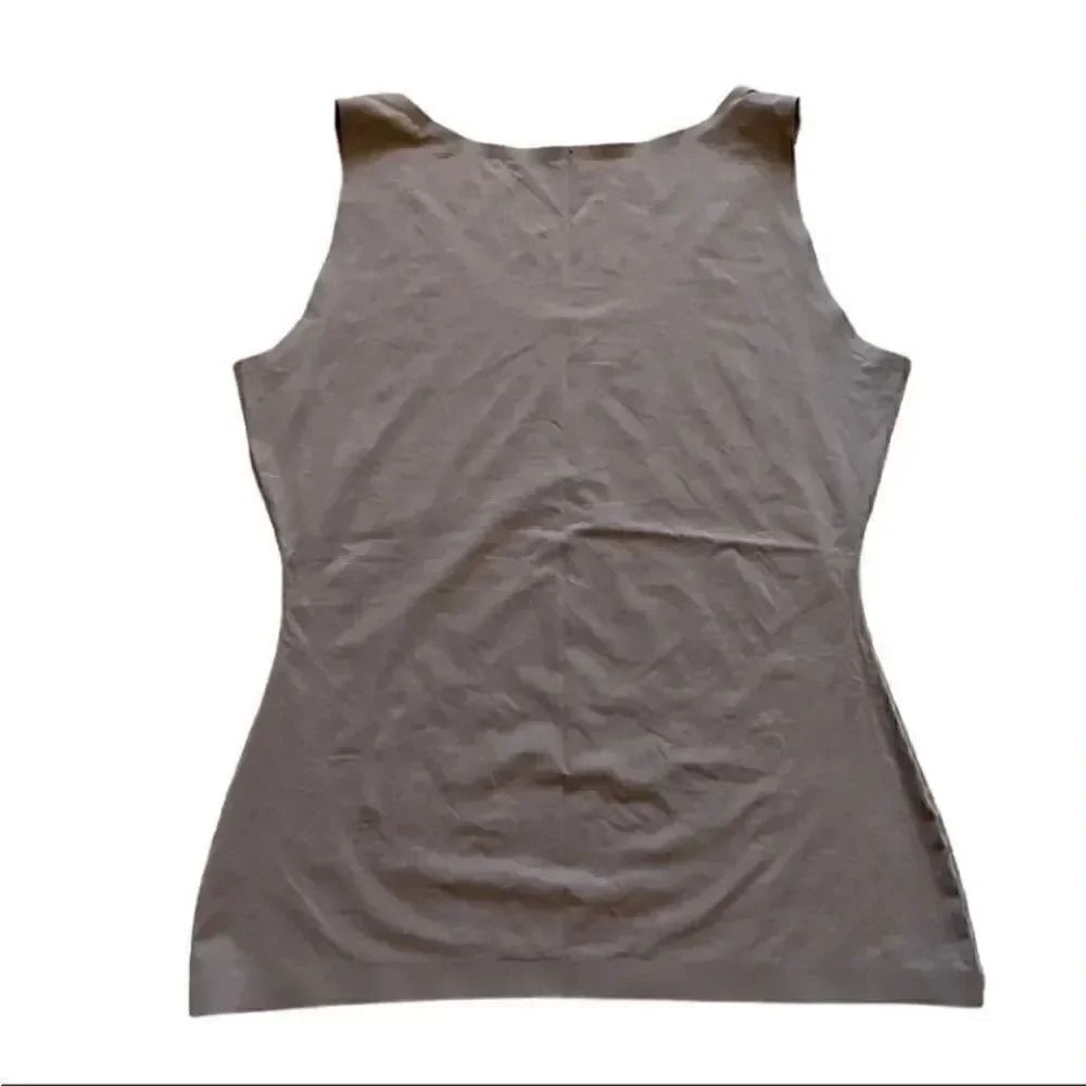 Spanx Microfiber Tan Lightweight Breathable Non-Compression Shaper Tank Top XL - Picture 8 of 11